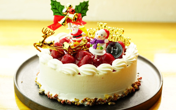 [低糖質]木苺レアチーズのクリスマスケーキ 01