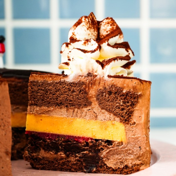 [糖質オフ]チョコレートのクリスマスケーキ 01